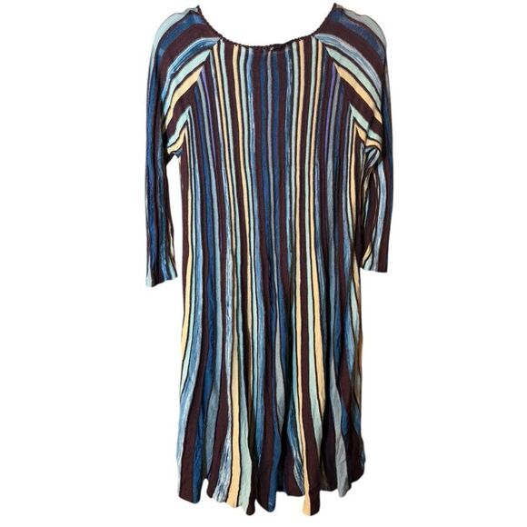 MOTH Anthropologie Womens Nora Colorful Stripe Sweater Dress Alpaca Wool S - Picture 2 of 10
